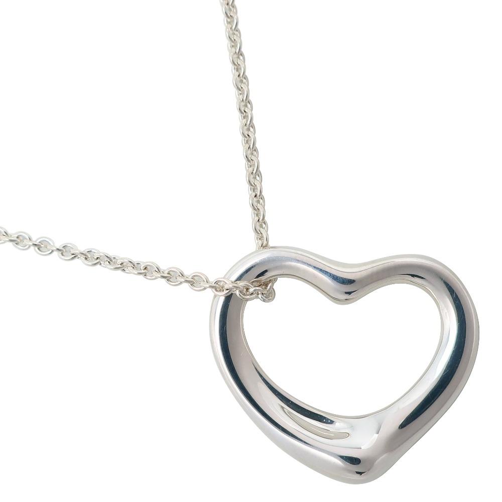 TIFFANY&Co. Open heart Necklace Elsa Peretti Silver925 heart 6g Women Used