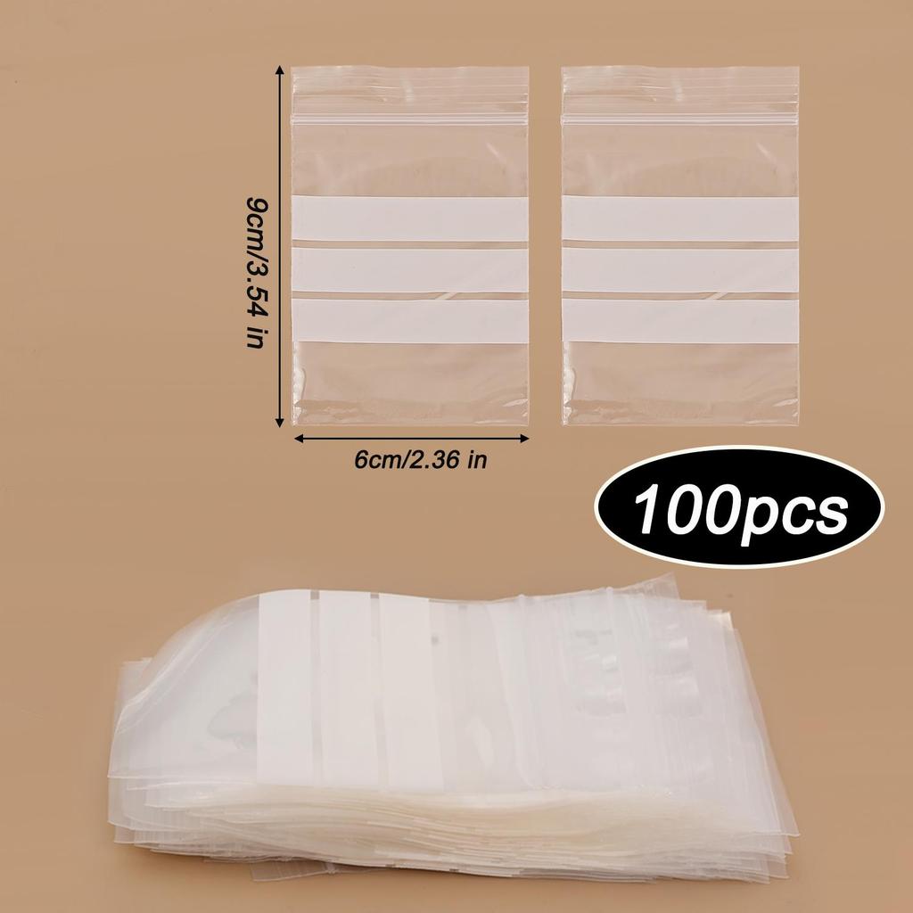 Transparent Writeable Self Sealing Bags Resealable Storage Bags for Snack Pill Jewelry Small Item Classification Packaging Bags