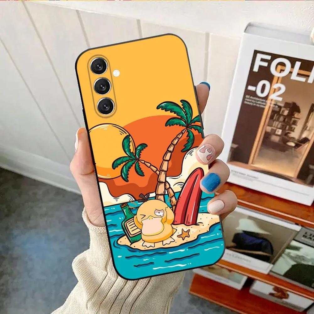 Cool-P-Psyduck Cute Phone Case For Samsung Galaxy A13,A21s,A22,A31,A32,A52,A53,A71,A80,A91 Soft Black Shell