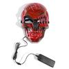 Halloween LED Face Cushion Scary Skull Full Face Cushion Light Up Neon Cosplay Costume Accessory for Parties Raves Festivals