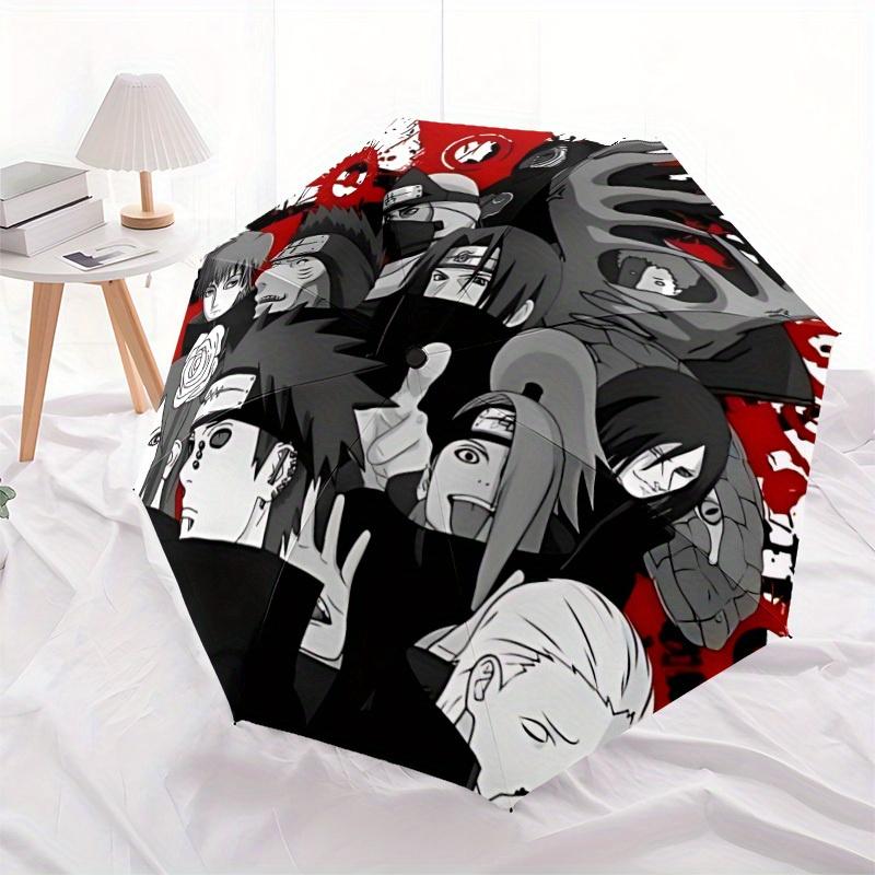 Naruto Characters Automatic Folding Umbrella, Self-Opening/ Closing, Durable Windproof Travel Umbrella for Outdoor Adventures a0826069