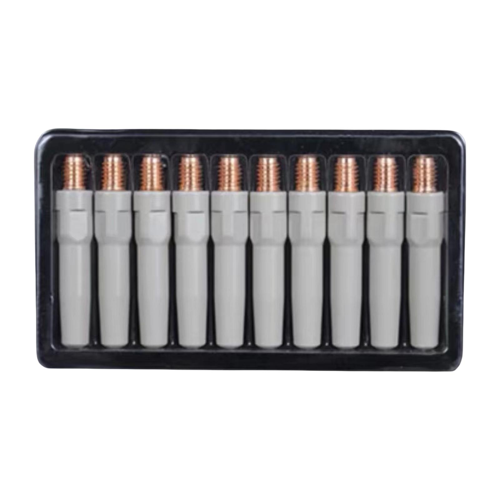 

10 шт. Сварочные контактные наконечники 40 мм M6 Наконечник газового сопла 0,8 мм 1,0 мм 1,2 мм Сварочная горелка Сварочный инструмент Запчасти Оборудование 3