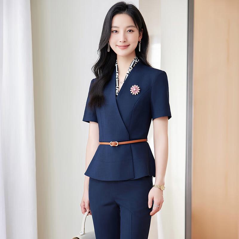 Women's Professional Short Sleeve Blazer Suit