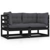 VidaXL 2-Seater Garden Sofa with Cushions Patio Sofa Outdoor Sofa Terrace Furniture Outdoor Furniture 805734