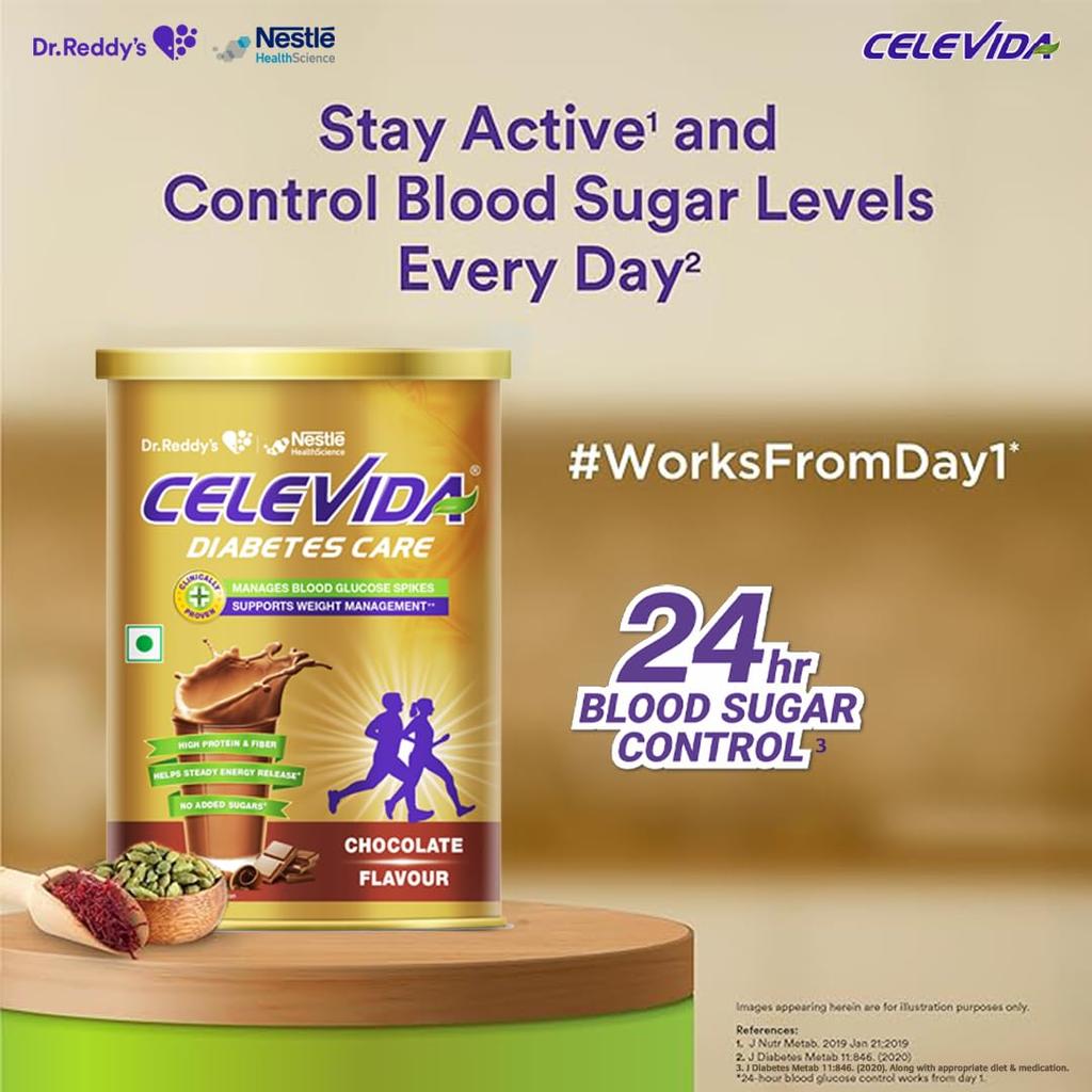 Dr. Reddy’s Celevida Protein Powder Chocolate 400gm Tin Pack Sugar-Free Plant-Based Nutrition