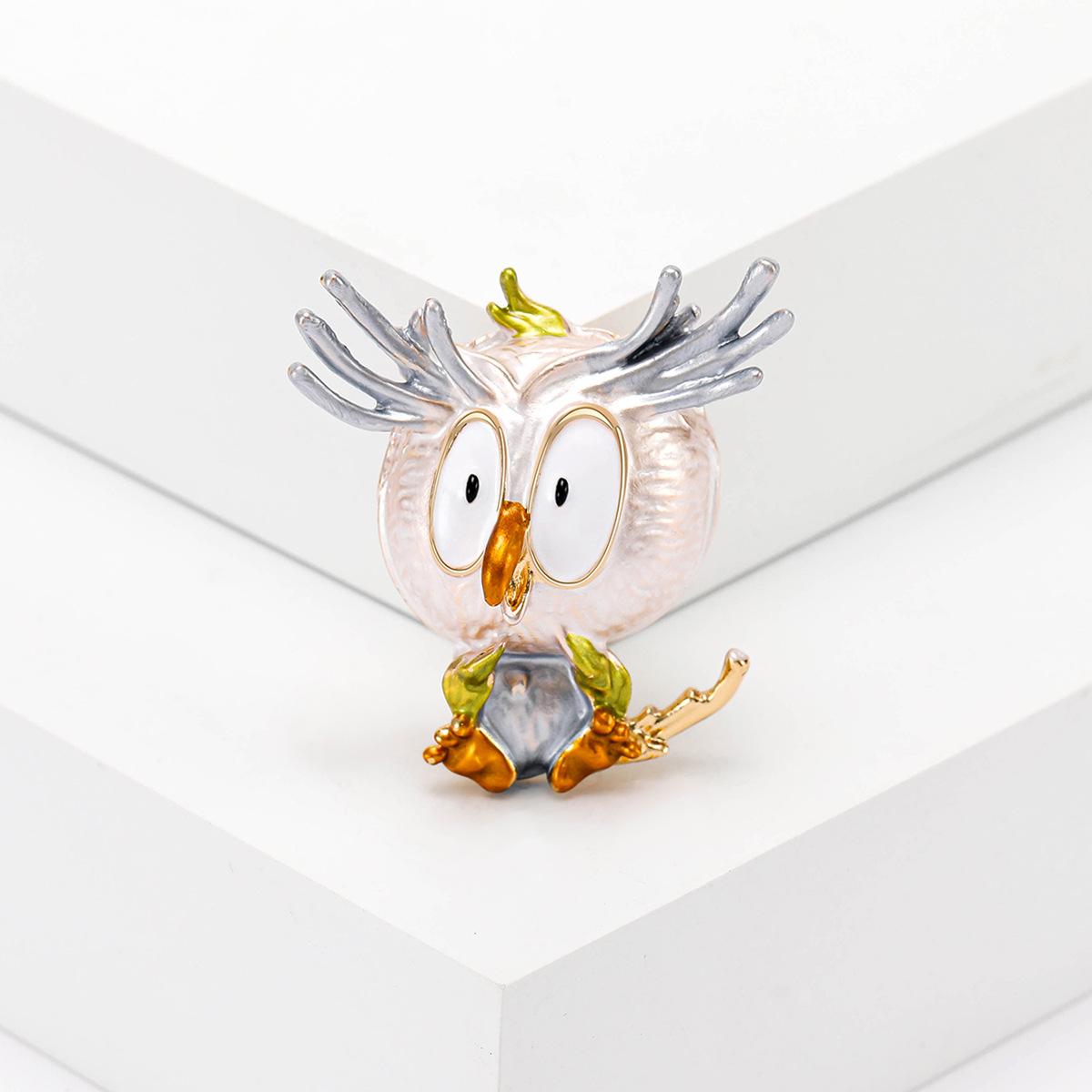 

Брошь в виде совы из ветровой стали с рисунком из мультфильма, высококачественный женский корсаж