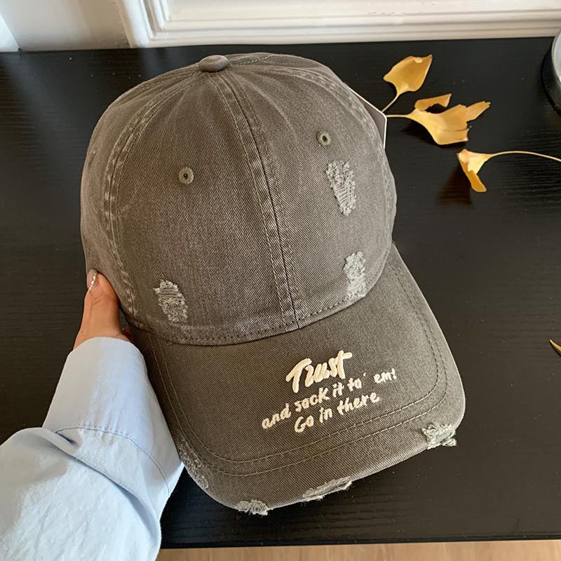Street Dance Cap With Embroidered Lettering And Sun Shield For Summer Casual Wear