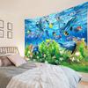 Arazzo Delfino Pesci Tropicali e Barriera Corallina nell'Oceano Blu Arte da Parete Estate Mare Paesaggio Naturale Arazzo da Appendere a Parete per