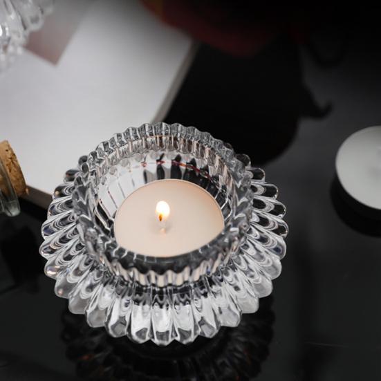 Double-sided Glass Candle Holder Clear Taper Pillar Tealight Candle Candleholder Candlestick Wedding