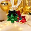 Woven Rope Curtain Buckles Sequined Tree Tieback, Sparkling Christmas Holder with Reusable Fabric Ties Bow, Decorative Drapery Holdback for
