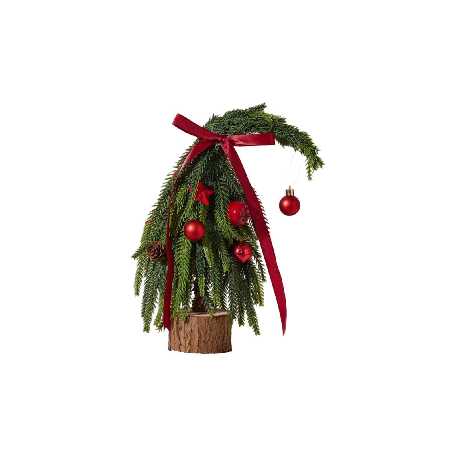 

Рождественская елка ПЭ Кривая шея Набор для DIY украшения, Зашифрованное настольное украшение, Имитация маленького дерева One Size