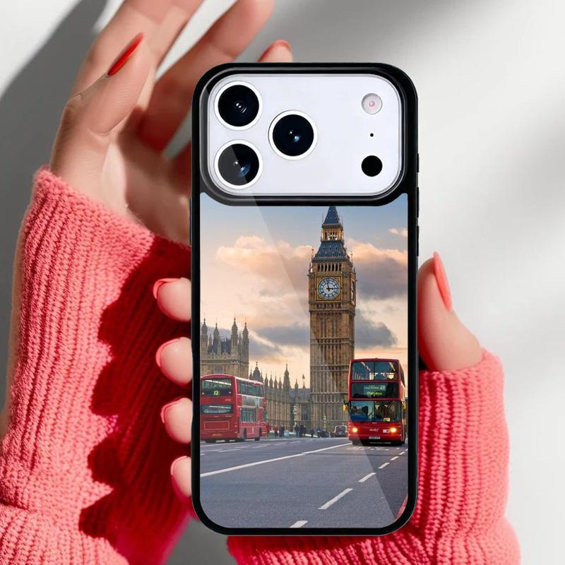 London Red Telephone Bus Big Ben Phone Case for iPhone 17 16 15 14 13 Pro Max Back Cover for 12 11 Pro Coque