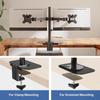 Monitor Mount Reinforcement Plate, Monitor Mount for Glass Desk, Steel Bracket Plate for Thin, Glass and Other Fragile Tabletop