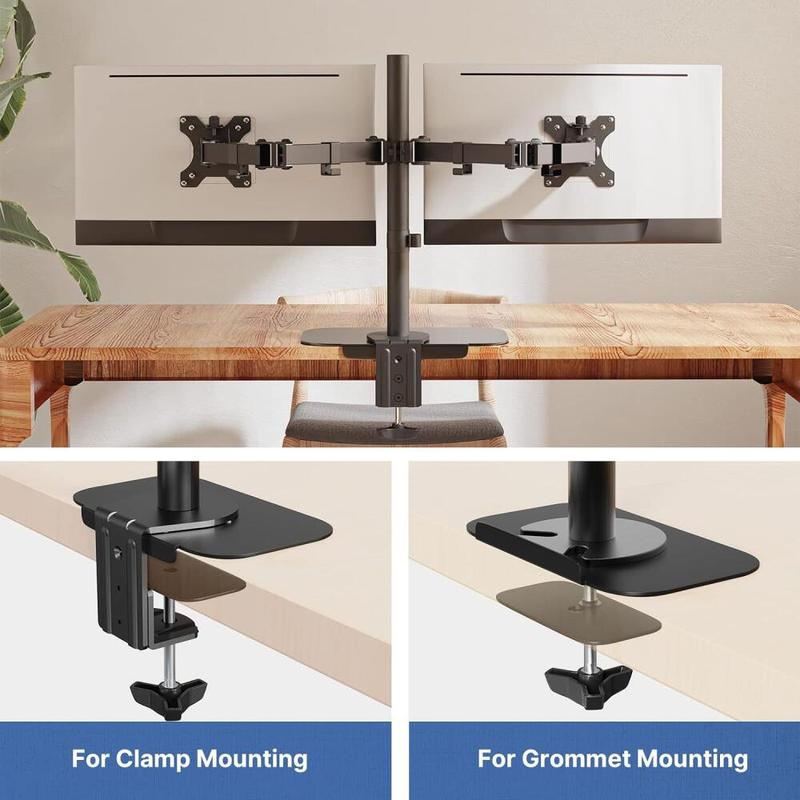 Monitor Mount Reinforcement Plate, Monitor Mount for Glass Desk, Steel Bracket Plate for Thin, Glass and Other Fragile Tabletop