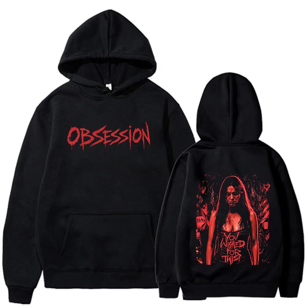 2026 Horror Movie Obsession Nikki Hoodie, Unisex Gothic Long Sleeve Loose Hooded Sweatshirt Streetwear Hoodies