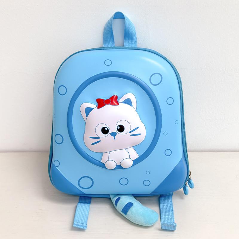 Toddler Girl Boy Backpack With Cartoon Cat Design And Durable Material For School