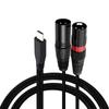 1M Usb-C To Dual Xlr Male Audio Cable Type-C To 2 Xlr Adapter For Tablet Phone Laptop For Iphone For Macbook For Samsung