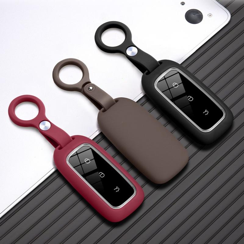 For Geely Galaxy E5 Silky Silicone Car Key Case For Geely Ex5 Proton E.Mas 7 L6 Max Plus Air Pro Starship E8 Texture Key Caps