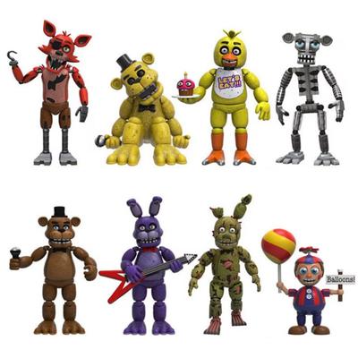 FNAF 4 Stück/Set Freddy Bonnie Chica Foxy Nightmare Balloon Boy Actionfigur Sammlermodell Vinylfigur Puppe Spielzeug