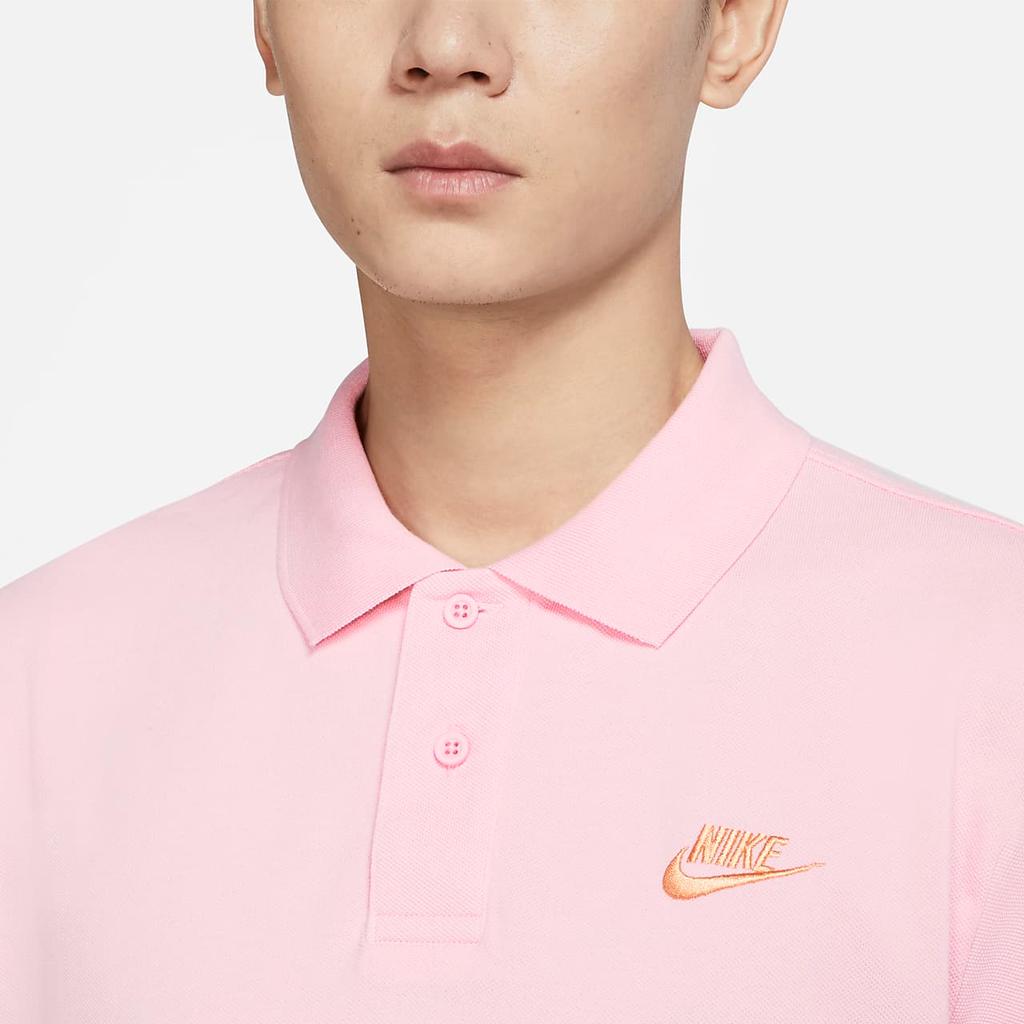 Nike Embroidered Logo Polo Shirt Men Tops Pink CJ4457-691
