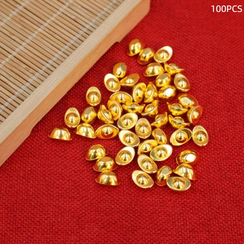 Mini Goldbarren Glücksbringer 100/200 Stück Reichtum anziehen Handarbeiten für DIY Schmuckherstellung Souvenir Geschenke