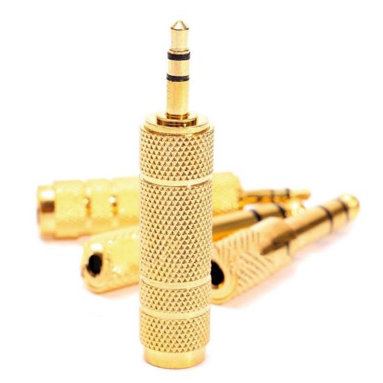 4 Stück 6,5 mm auf auf Buchse Elektrisch 3,5 mm Stecker Gitarrenkonverter Audioadapter Kopf