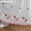 1PC NAPEARL Christmas Style Sheer Curtains Exquisite Santa Claus Pattern Embroidered Tulle for Living Room Bedroom Balcony Window Home Decor