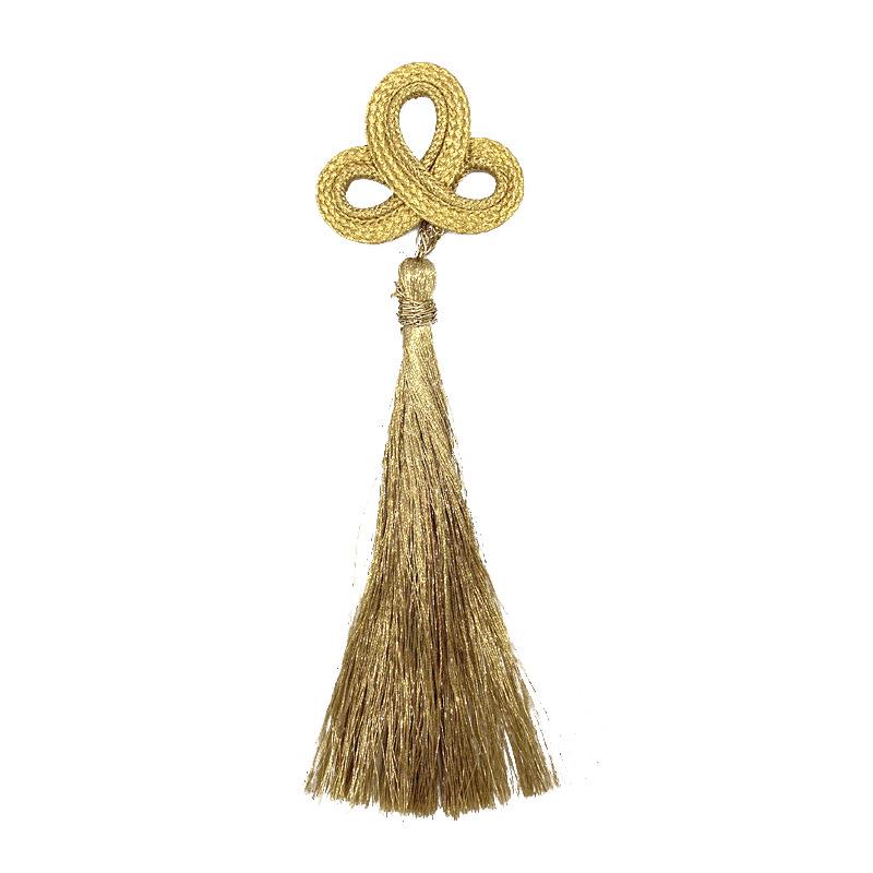 1pcs Polyester Gold Long Tassel Trim DIY Craft Trim Ornaments Clothes Accessories