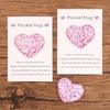 Pack of 3 Sophisticated Pocket Hug Heart Shape Ornament Pocket Hug Heart for Women Friend University School Gift