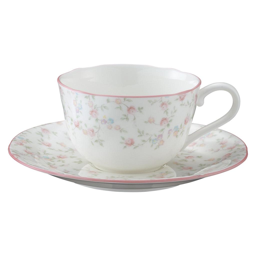 Noritake Cup Saucer 220cc Cutie Rose Microwave Safe Bone China & (Coffee Tea) T59387A/9940