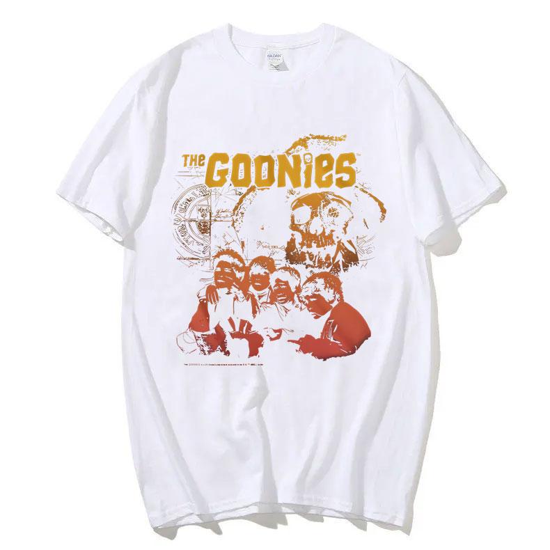Funny Movie The Goonies Never Say Die Skeleton Print T Shirts Male Vintgae Casual T-shirt Unisex Women Rock Oversized Streetwear