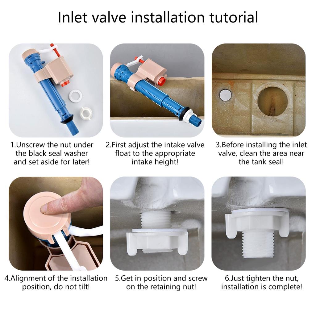 Split Toilet Drain Valve Two Button Toilet Water Outlet Valve Double Flush Fill Water Tank Replacement Fittings