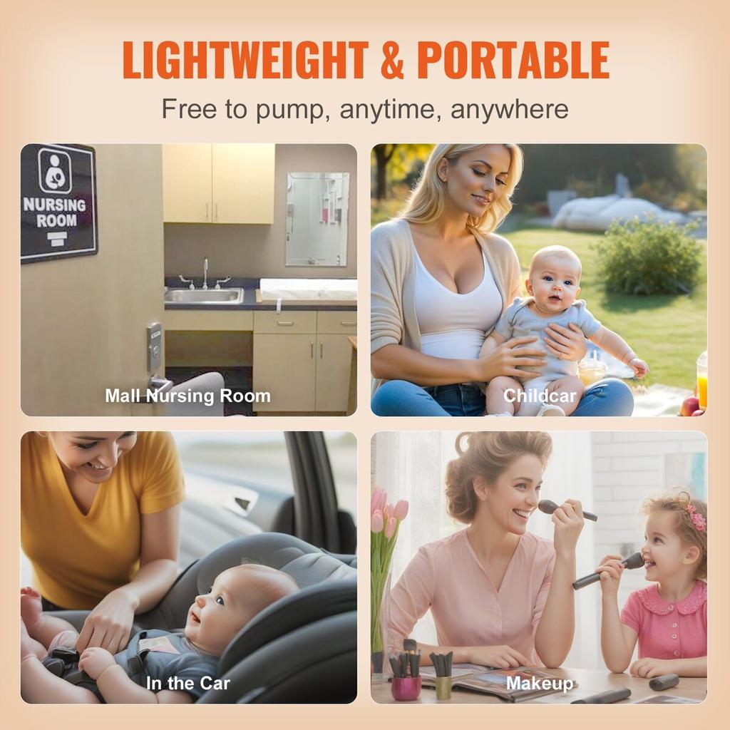 Breast Pump Double Electric Breast Pumps 4 Mode & 16 Level 300mmHg Suction