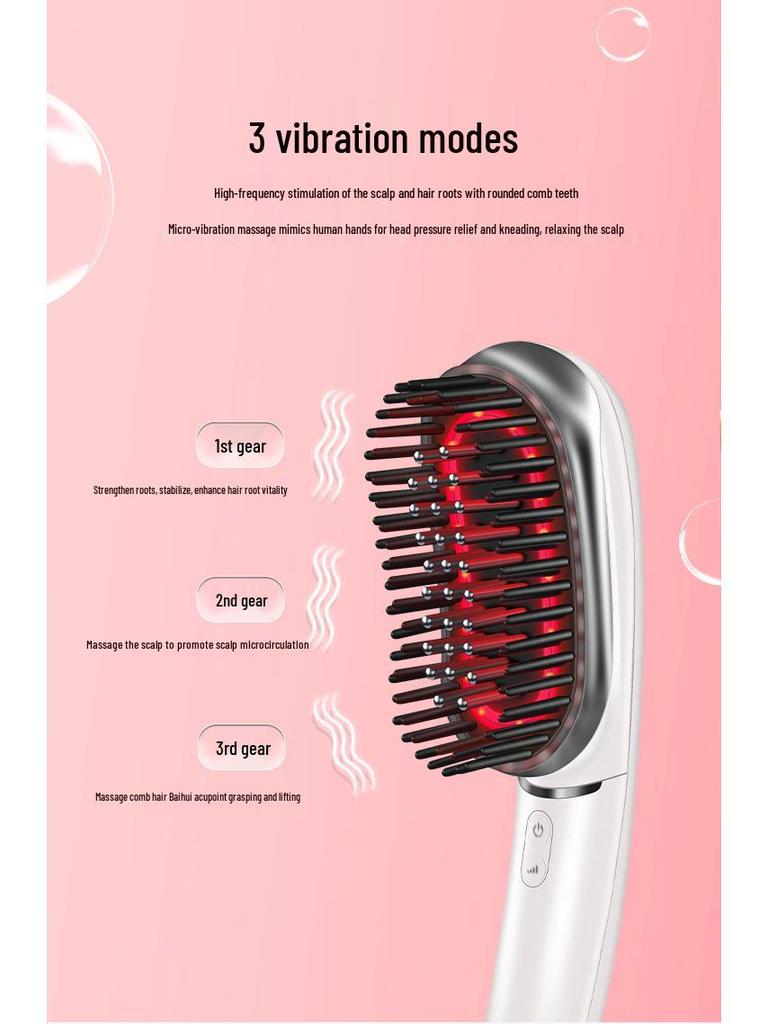 Scalp Massaging Comb with Negative Ion & LED Light Therapy for Hair Growth