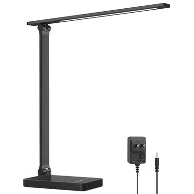 Lepro Desk Light Desk Lamp with AC USB Ultra High Balances Lighting and Device Charging Daylight Sensor Levels of Energy Stylish Table Study Table