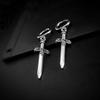 Personality Design Punk Goth Style Sword Drop Dangle Earrings For Men New Trend Hip Hop Rock Party Jewelry Y2K Accessories
