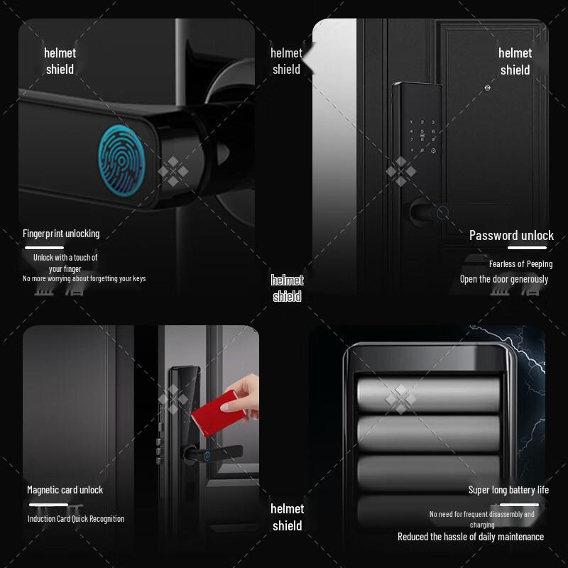 Kuizun Semi-Automatic Smart Fingerprint Door Lock for Wooden Doors