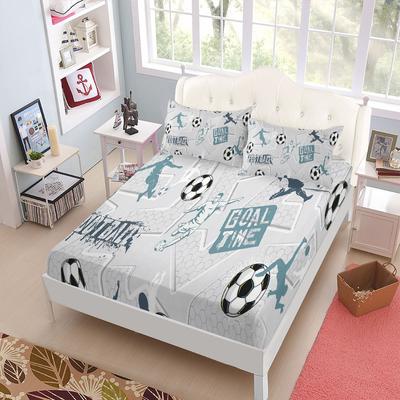 Goal Time Calcio Set Lenzuolo con Angoli per Bambini King Queen Matrimoniale Completo Set Biancheria da Letto