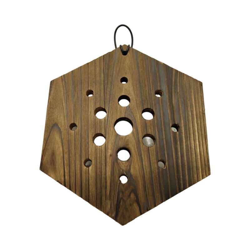 

Vertical Plant Display Board For Indoor Greeneries Wooden Hexagonal Wall Mount With Staghorn Fern Support Easy Installation Home Decoration 1
