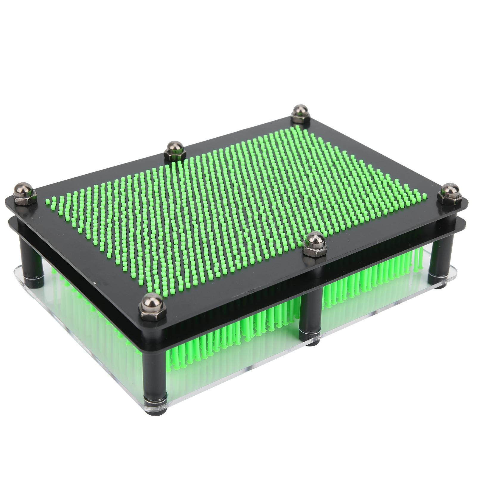 

3D Клон Пин Арт Игрушка Пин Скульптура Доска для Детей Взрослых Пин Арт Подарок на День Рождения ИгрушкаСиний M M(315 X 180mm / 12.4 X 7.09in) зелёный