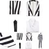 Michael Keaton Striped Suit For Halloween Wizard Cosplay Perfect For Stage Play