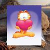 1PC Garfi cat Valentine Heart Flannel Blanket Gift, Suitable for Both Men And Women, Soft Ideal for Beds And Sofa, Birthday Or Christmas Gift