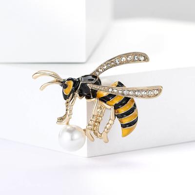 Personalized Versatile Alloy Enamel Wasp Brooch Creative Cartoon Men'S And Women'S Suit Shirt Corsage Jewelry Pin