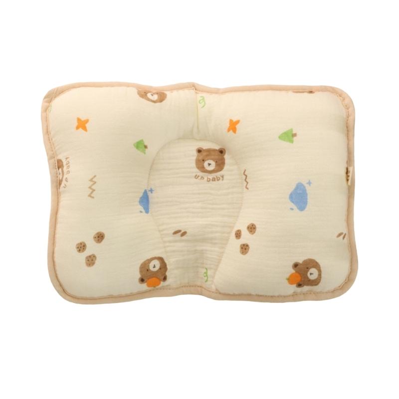 Infant Head Support Pillow for Baby Aged 0 to 12 Months Promoting Healthy Sleep Development with Gentle Cotton Fabric