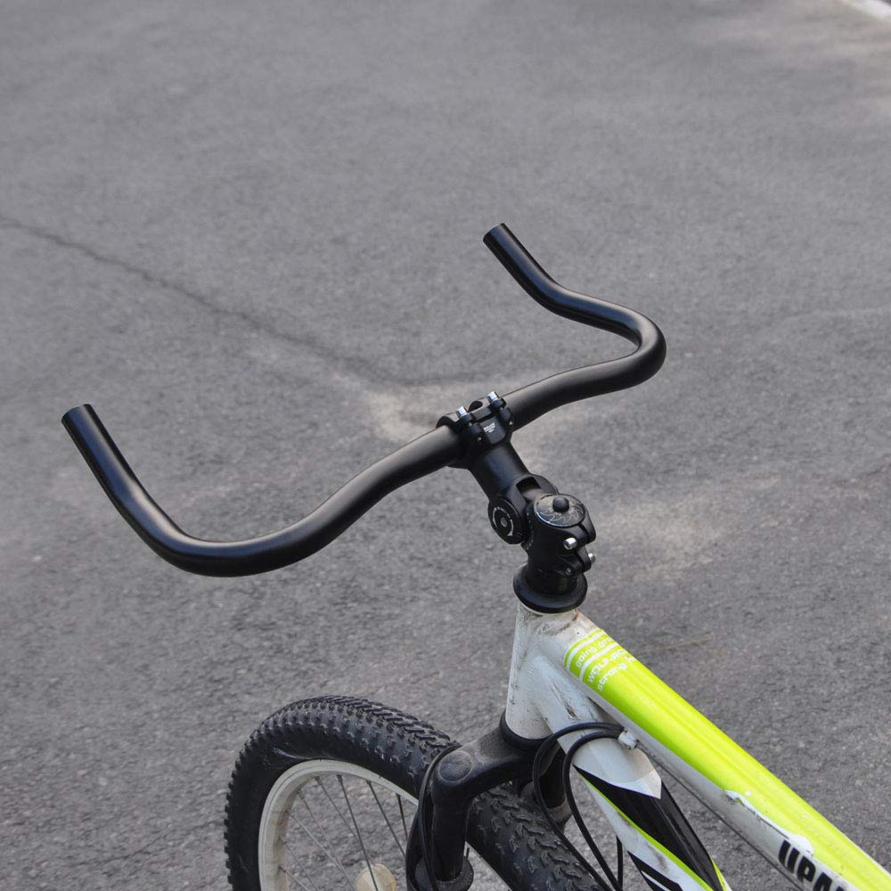 UPANBIKE Bullhorn Mountain Road Bike Lenker Fixed Gear Bike Schwarzer Lenker, Fahrrad, Lenker, 25.4mm, 37cm, Enden, Lenker,