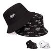 1Pc Summer Fashion Men's and Women's Outdoor Double sided Printed Sunshade Fisherman's Hat