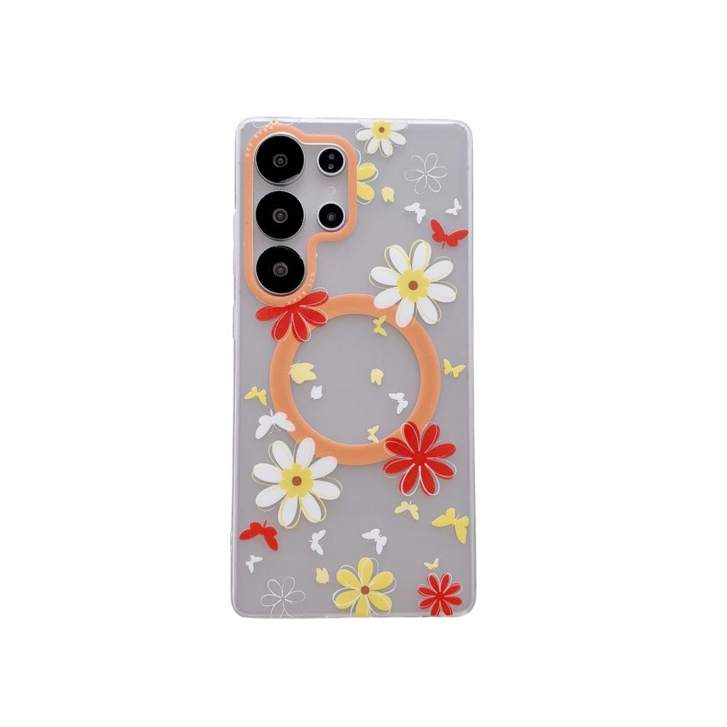 New imd skin matte flower magnetic suction new Samsung S11ultra mobile phone case S11/S11 anti-drop