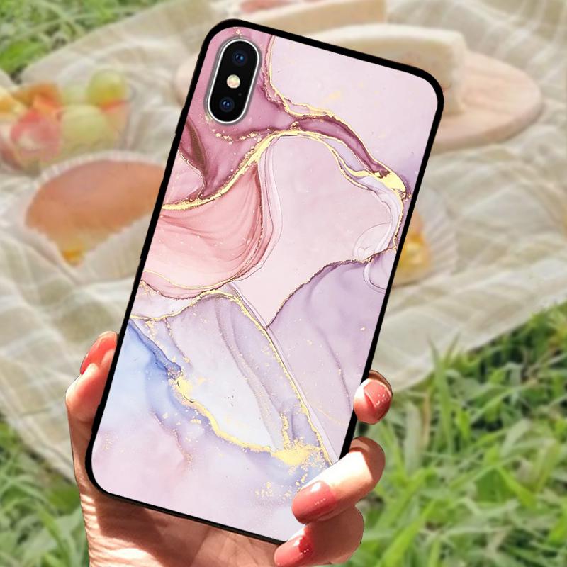 For Apple iPhone XS Soft Case X XR TPU Silicone Phone Back Cover For iPhone XS Max Fashion Printed Covers Case Protective Fundas