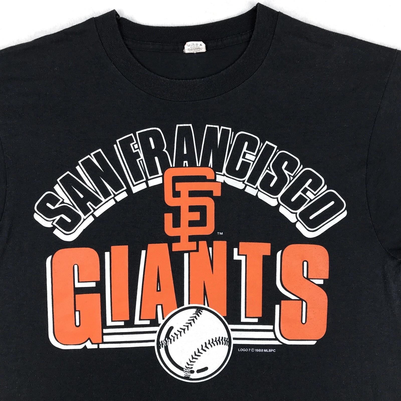 

vtg 80s SAN FRANCISCO GIANTS PAPER THIN T-Shirt MEDIUM screen stars mlb baseball 3XL