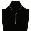 New Stainless Steel Long Snake Chain Necklace for Women Men Minimalist Silver Color Geometric Adjustable Choker Simple Jewelry